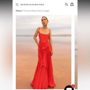 Georgia Hardinge Torrent Red Maxi Dress